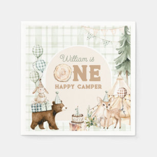 Serviette En Papier Un Joyeux Camper Premier anniversaire