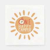 Serviette En Papier Un Joyeux Camper Premier Anniversaire Camping Sun  (Devant)