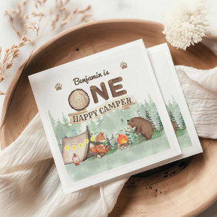 Serviette En Papier Un Joyeux Camper Rustic Anniversaire serviettes