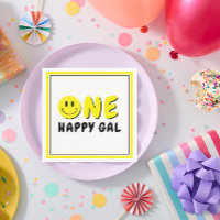 Un joyeux Gal 1er Anniversaire Fête Smiley Jaune