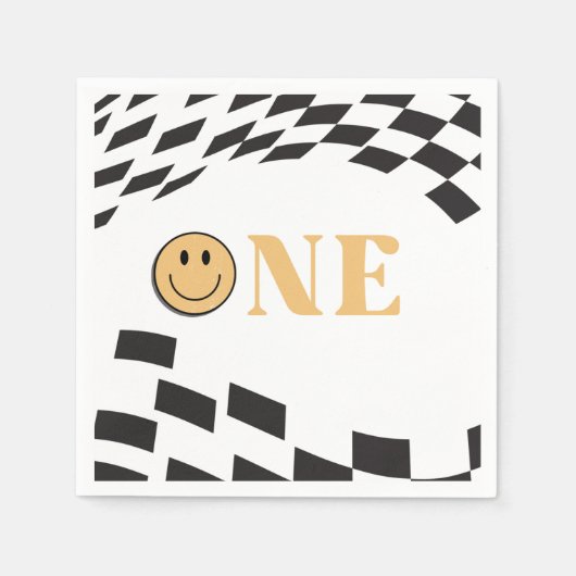 Serviette En Papier Un joyeux Mec 1er anniversaire (Devant)