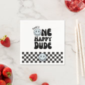 Serviette En Papier Un joyeux Mec Premier anniversaire Joyeux Visage (En situation)