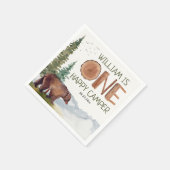 Serviette En Papier Un Joyeux Ours De Camper Anniversaire (Coin)