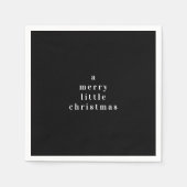 Serviette En Papier Un joyeux petit Noël noir Napkin (Devant)