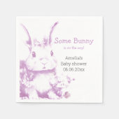 Serviette En Papier Un lapin arrive Baby shower (Devant)