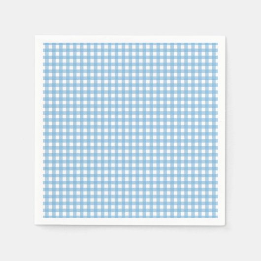 Serviette En Papier Un lapin est un bleu En vichy anniversaire (Devant)
