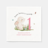 Serviette En Papier Un lapin est une fête d'anniversaire (Devant)