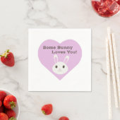 Serviette En Papier Un Lapin T'Aime (En situation)