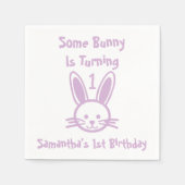 Serviette En Papier Un Lapin Va Devenir Un Anniversaire (Devant)