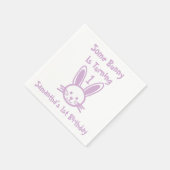 Serviette En Papier Un Lapin Va Devenir Un Anniversaire (Coin)