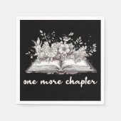 Serviette En Papier Un Livre De Chapitre De Plus Avec Fleurs (Devant)