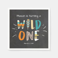 Un Livre Sauvage Napkin Tribal Boy Anniversaire Pl