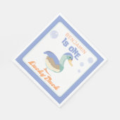 Serviette En Papier Un Lucky Duck & Bubbles Premier Anniversaire Paste (Coin)