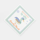 Serviette En Papier Un Lucky Duck & Bubbles Premier Anniversaire Paste (Coin)