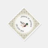 Serviette En Papier Un Lucky Duck Mallard 1er anniversaire (Coin)