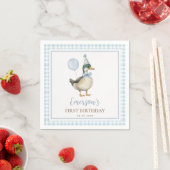 Serviette En Papier Un Lucky Duck Pastel Blue Balloon Anniversaire Fav (En situation)