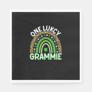 Serviette En Papier Un Lucky Grand Leopard Rainbow Saint Patrick's