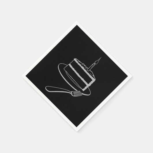 Serviette En Papier Un magnifique morceau de gâteau Conception, Annive (Coin)