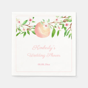 Serviette En Papier Un mariage de douce pêche Fête de mariage
