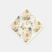 Serviette En Papier Un Mariage Floral Series Design 3 (Coin)