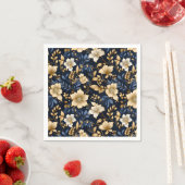 Serviette En Papier Un Mariage Floral Series Design 6 (En situation)