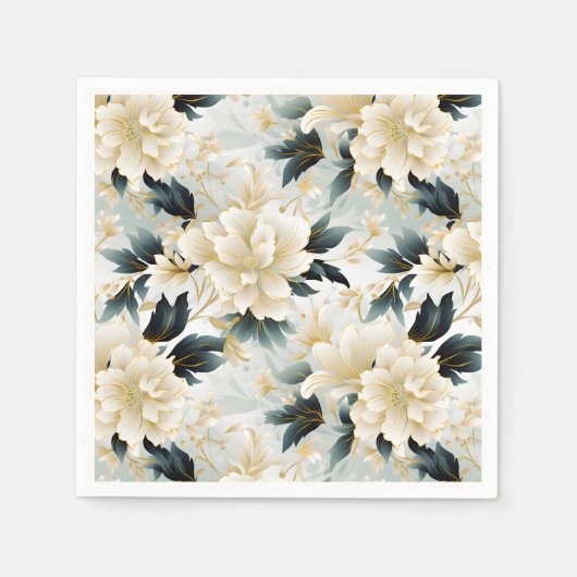 Serviette En Papier Un Mariage Floral Series Design 7 (Devant)