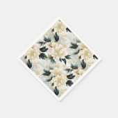 Serviette En Papier Un Mariage Floral Series Design 7 (Coin)