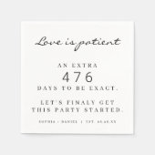 Serviette En Papier Un Mariage Pandémique Drôle L'Amour Reporté Est Pa (Devant)