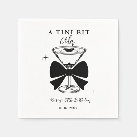 Serviette En Papier Un Martini Un Peu Plus Ancien (Devant)