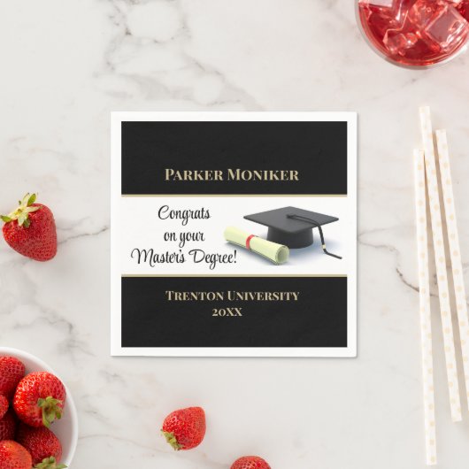 Serviette En Papier Un master impressionnant ! Diplôme (En situation)