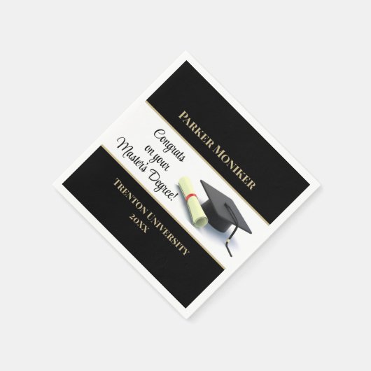 Serviette En Papier Un master impressionnant ! Diplôme (Coin)