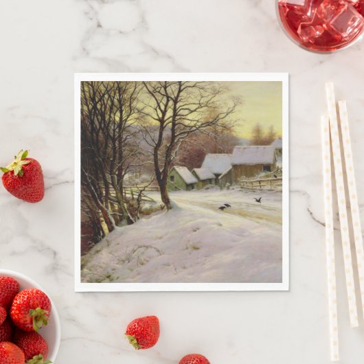 Serviette En Papier Un matin d'hiver (En situation)