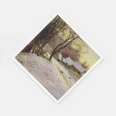 Serviette En Papier Un matin d'hiver (Coin)