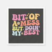 Serviette En Papier Un Mess super Mais Mon Meilleur Rétro (Devant)