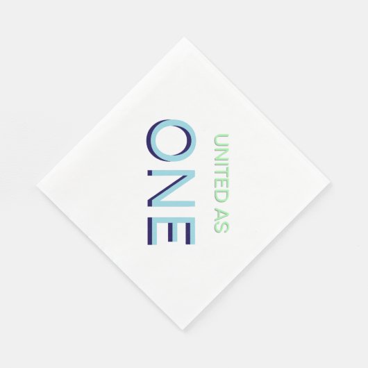 Serviette En Papier Un message unifié (Coin)