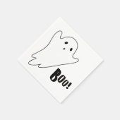 Serviette En Papier Un mignon fantôme blanc dit BOO (Coin)
