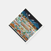 Serviette En Papier Un Napkins Village de Noël (Coin)