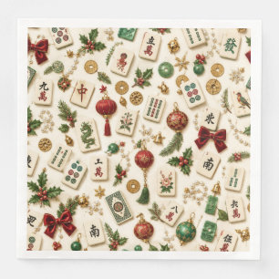 Serviette En Papier Un Noël Mahjong