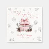 Serviette En Papier Un nouveau chapitre commence, Baby shower d'hiver (Devant)