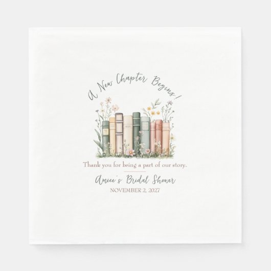 Serviette En Papier Un nouveau chapitre commence ! Cadeau de babilleus (Devant)