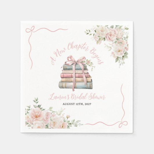 Serviette En Papier Un nouveau chapitre commence Shower de mariage (Devant)