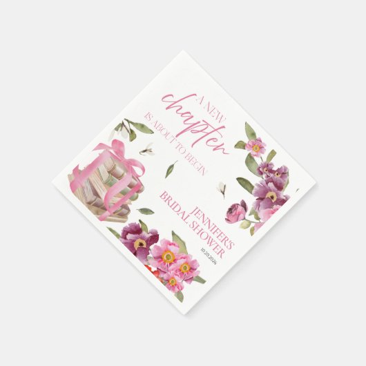 Serviette En Papier Un nouveau chapitre | Fête des mariées aquarelle (Coin)