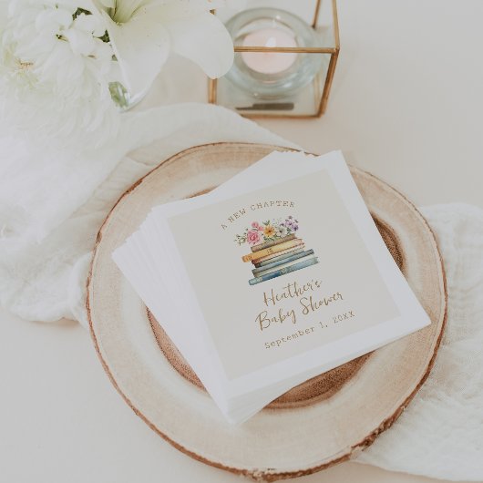 Serviette En Papier Un nouveau chapitre Fleur sauvage Baby shower de l