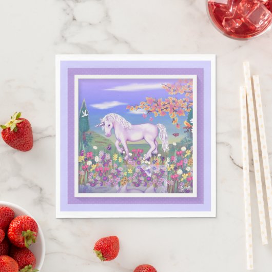 Serviette En Papier Un paradis mauve (En situation)
