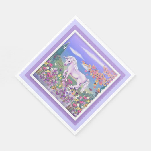 Serviette En Papier Un paradis mauve (Coin)