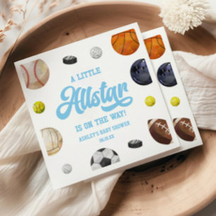 Serviette En Papier Un Petit Allstar Est En Route ! Fête Prénatale Spo