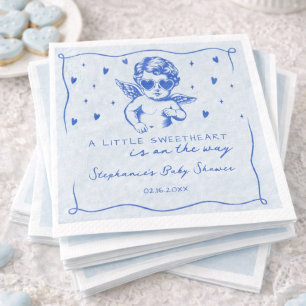 Serviette En Papier Un petit amoureux de la Saint-Valentin Baby Shower
