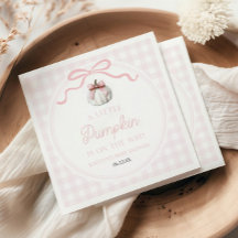 Un Petit Arc Rose Citrouille Bébé Shower Automne