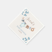 Serviette En Papier Un petit Baby shower bleu cowboy (Coin)