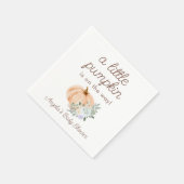 Serviette En Papier Un Petit Baby shower Citrouille (Coin)